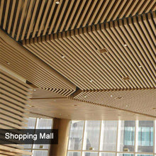 Load image into Gallery viewer, Alutech Alliance Metal Baffle Ceiling in Wooden Color
