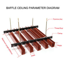 Load image into Gallery viewer, Alutech Alliance Metal Baffle Ceiling in Wooden Color
