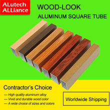 Load image into Gallery viewer, Wood-Look Aluminum Square Tube
