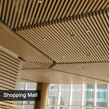 Load image into Gallery viewer, Alutech Alliance Metal Baffle Ceiling in Wooden Color
