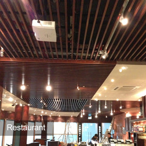 Alutech Alliance Metal Baffle Ceiling in Wooden Color